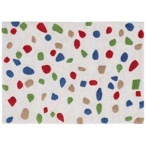 Tapis moucheté en coton 100x135cm, Caro