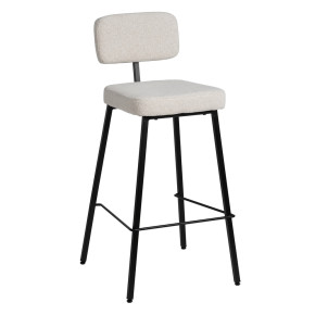 Lot de 4 tabourets de bar boucle blanche, Hoala