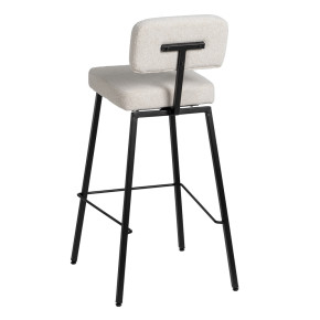 Lot de 4 tabourets de bar boucle blanche, Hoala