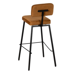 Lot de 4 tabourets de bar velours ocre, Hoala