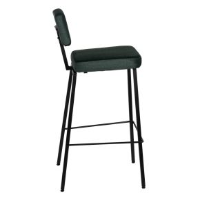 Lot de 4 tabourets de bar velours vert, Hoala