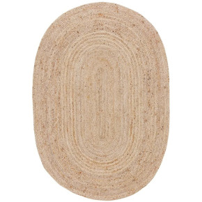 Tapis en jute naturel ovale beige 120x180cm