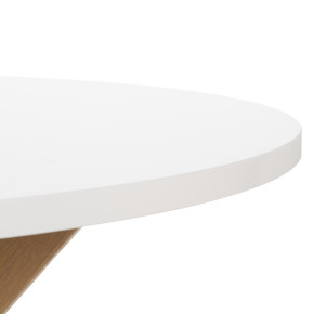 Table a manger bois blanc métal Ø120cm, Redyn