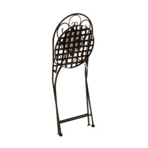 Table jardin 2 chaises fer forgé, Elegan