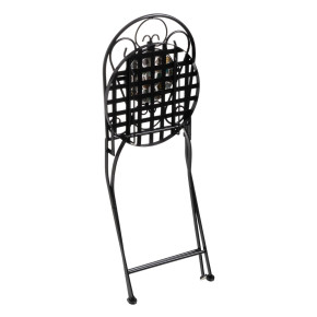 Table jardin ronde 2 chaises fer forgé, Capry