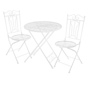 Table jardin 2 chaises fer forgé, Refyn