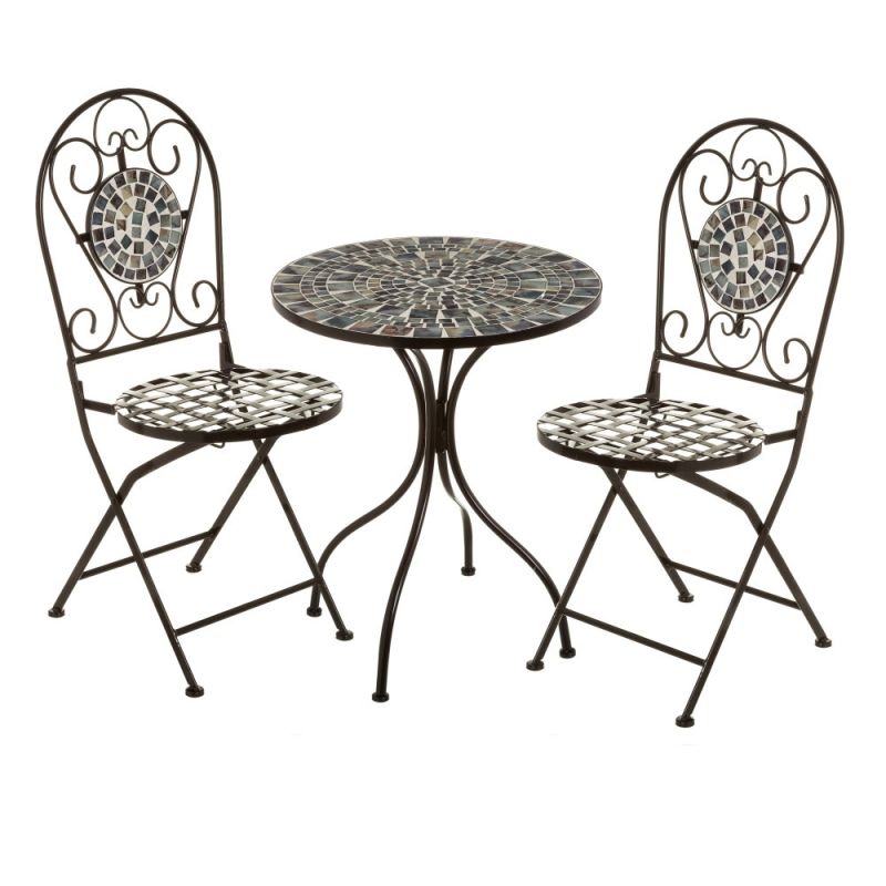 Table jardin 2 chaises fer forgé, Dainty