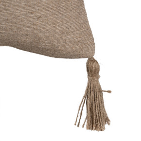 Lot de 2 coussins jute taupe 30x50cm, Algo