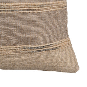 Lot de 2 coussins jute et coton 30x50cm, Yute