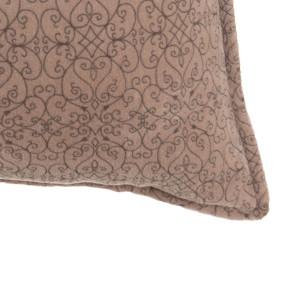 Lot de 2 coussins en velours taupe 60x60cm, Lando