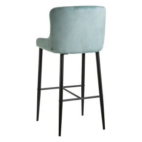 2 tabourets de bar velours turquoise