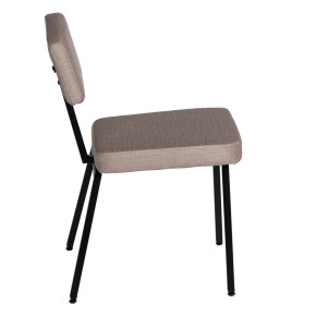 Lot de 4 chaises design tissu chenille beige, Hoala