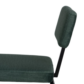 Lot de 4 chaises design tissu chenille vert bronze, Hoala