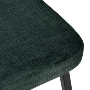 Lot de 4 chaises design tissu chenille vert bronze, Hoala