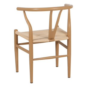 Lot de 2 chaises métal beige et corde, Moly