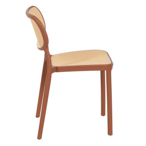 Lot de 2 chaises ocre et beige empilable, Artus