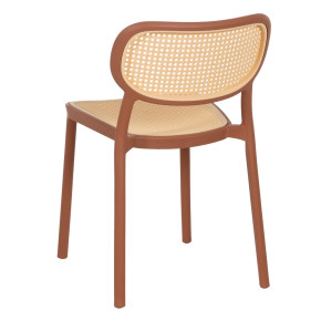 Lot de 2 chaises ocre et beige empilable, Artus