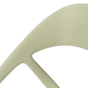 Lot de 4 chaises bistro en résine empilable vert pale, Most