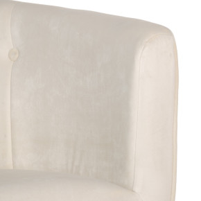 Lot de 2 fauteuils en velours ivoire, Médien