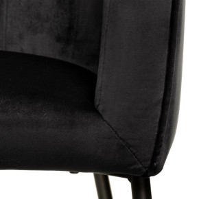 Lot de 2 fauteuils en velours noir, Médien