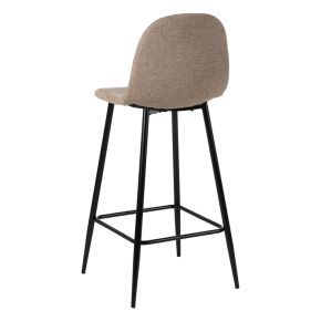 Lot de 4 tabourets de bar tissu taupe, Altus