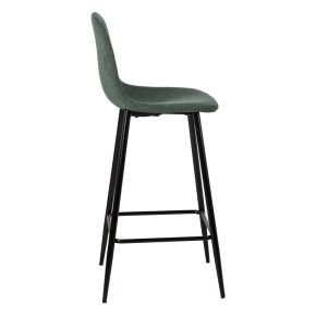 Lot de 4 tabourets de bar tissu vert, Altus