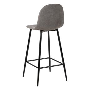 Lot de 4 tabourets de bar tissu anthracite, Altus