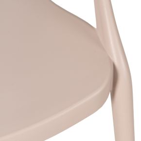 Lot de 4 chaises bistro en résine empilable taupe, Most