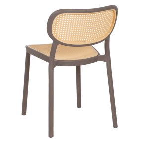 Lot de 2 chaises gris et beige empilable, Artus