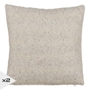 Lot de 2 coussins lin et coton 50x50cm, Kosco