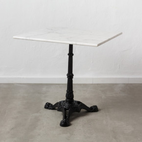 Table bistrot en marbre blanc 70x70cm, Sino