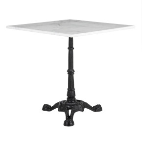 Table bistrot en marbre blanc 70x70cm, Sino