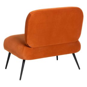 Fauteuil moderne en velours terracotta, Kolly