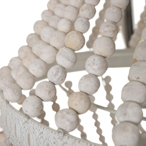 Suspension perle en bois blanc Ø60cm, Largo