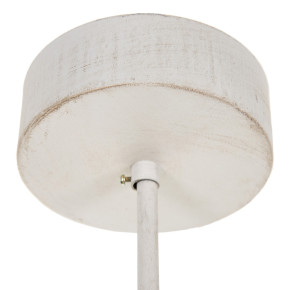 Suspension perle en bois blanc et métal Ø44cm, Largo