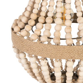 Suspension perles en bois naturel Ø40cm, Largo