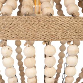 Suspension perles en bois naturel Ø40cm, Largo