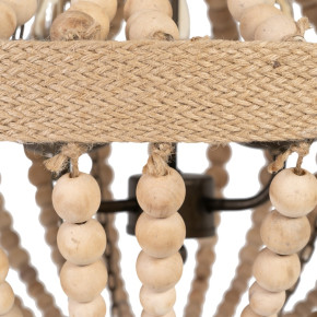 Suspension perles en bois naturel Ø50cm, Largo