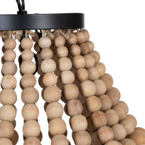 Suspension perles en bois naturel Ø50cm, Largo