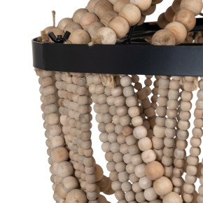 Suspension perles en bois naturel Ø47cm, Largo