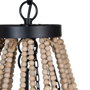 Suspension perles en bois naturel Ø47cm, Largo