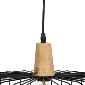 Suspension ronde noir en métal Ø35cm, Botté