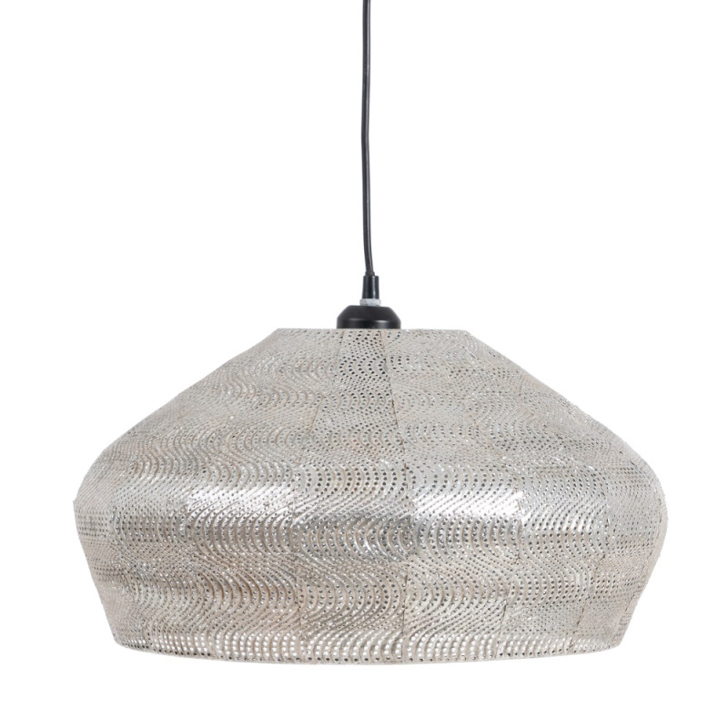 Suspension métal argent Ø42cm, Tilu