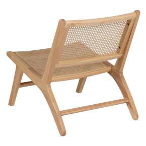 Fauteuil bois naturel et cannage, Ancho