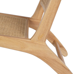 Fauteuil bois naturel et cannage, Ancho