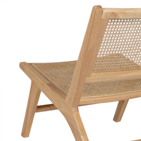 Fauteuil bois naturel et cannage, Ancho