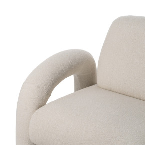 Fauteuil arrondie bouclette écru, Moly