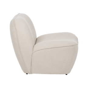 Fauteuil en tissu bouclette ivoire, Supp