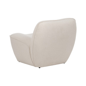 Fauteuil en tissu bouclette ivoire, Supp