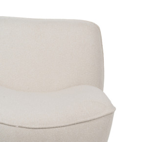 Fauteuil en tissu bouclette ivoire, Supp